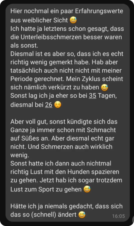 WhatsApp-Nachricht eines Teilnehmers